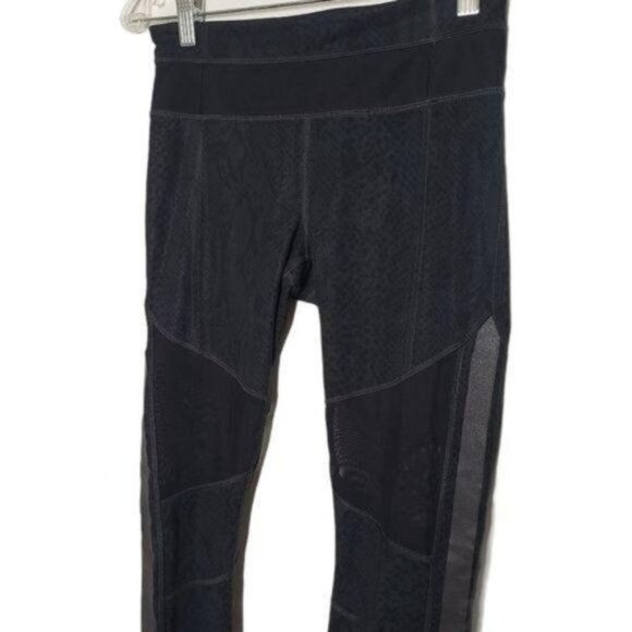 LULULEMON Mesh With Me Crop Legging Desert Snake Deep Coal - Picture 3 of 16